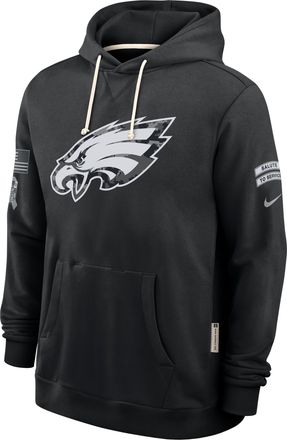 Nike Philadelphia Eagles Salute to Service Sideline Nike Mens Dri-FIT NFL Pullover Hoodie in Black | 03AZ00AA2R-CYB