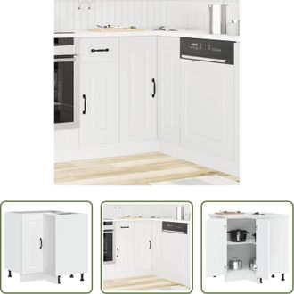 vidaXL Mobile cucina - Mobile Base ad Angolo Cucina Kalmar Bianco in Legno Multistrato