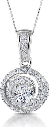 The Diamond Store Diamond Swirl Necklace 0.60ct Set in 18K White Gold