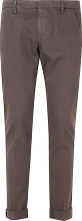 Dondup Marrone Gaubert Gabardine Straight-Leg Pants