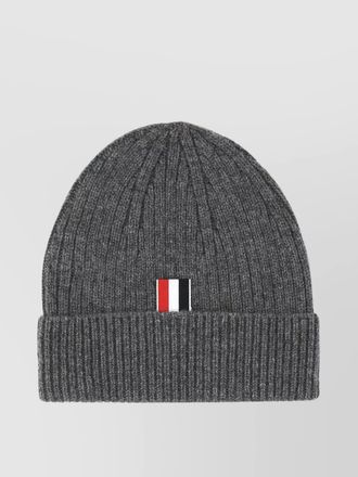 Thom Browne cashmere ribbed beanie hat