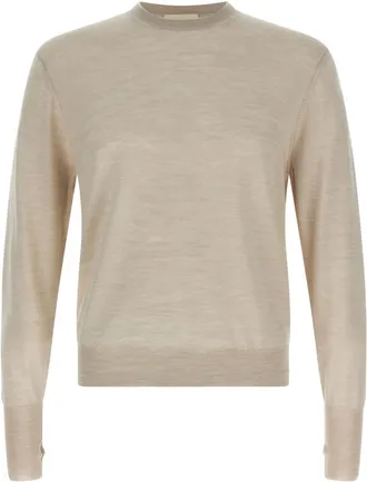 Maryya Beige Wool And Silk Sweater