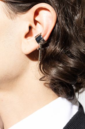 Dsquared2 Brass Ear Cuff With A Religious Motif, Mens, Silver