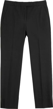 Incotex Black Tailored Straight-Leg Cotton Pants