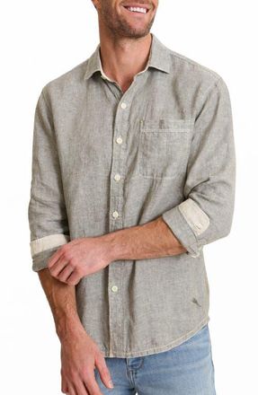 Tommy Bahama Paradise Breezer Linen Shirt in Tea Leaf at Nordstrom, Size Xx-Large