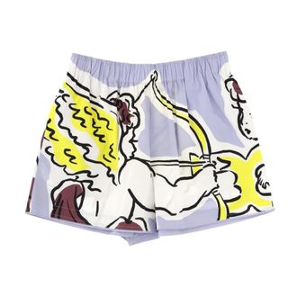 Tory Burch Korte Broeken, Dames, Veelkleurig, M, Printed Lounge Shorts
