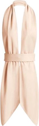 Alberta Ferretti Top met open rug en sjaal-effect - Dames - Tops zonder mouwen - Roze - M - Tops