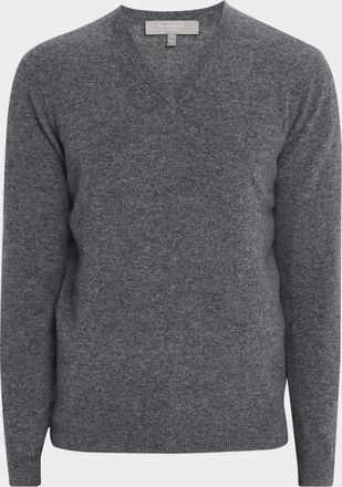 Neiman Marcus Mens Cashmere V-Neck Sweater