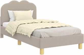 vidaXL Cama Para Ni&ntilde;os Con Cabecero Gris Claro 80 X 160 Cm Vidaxl