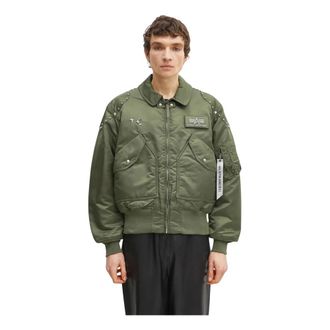 Alpha Industries Bomber Jassen - Heren - Bomber jackets - Groen - M - Leer - Jassen