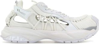 Versace Witte leren sneakers - Heren - Sneakers - Wit - 40 EU - Leer - Schoenen