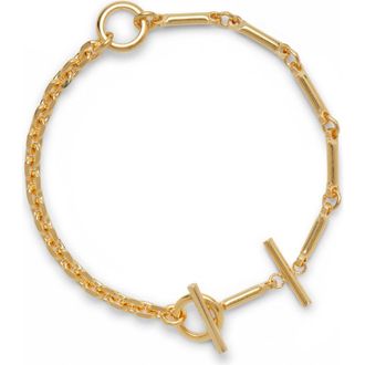 LADY GREY Triplet Toggle Anklet in Gold at Nordstrom