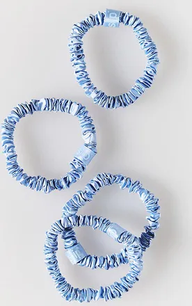 Slip Skinny Scrunchies Cornflower, Set of 4