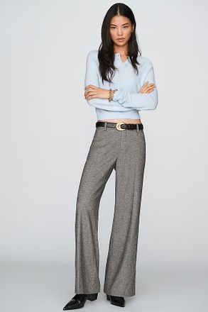 Closed Flye Flared Trousers Pants