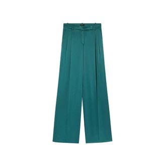 Pinko Pinko - Laon Broeken - Dames - Broeken - Groen - Maat: 2XS Satijn