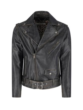 Golden Goose Biker Jacket, In Black Calfskin