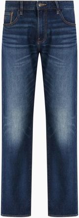 A|X Armani Exchange Mens Blue Straight Leg Denim Jeans, Waist Size 30