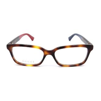 Gucci GG0168O004 Rectangle Acetate Eyeglasses - Brown