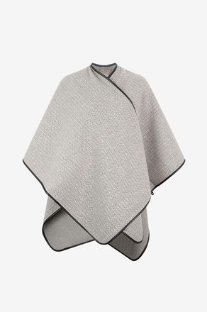 Twinset Meliertes Nadelstreifen-Cape mit Pailletten