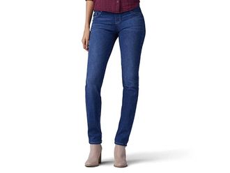 Lee Sculpting Missy Slim Fit Slim Leg Pull-On Mid-Rise Womens Jeans Expedition : 10 29, Cotton/Denim/Polyester