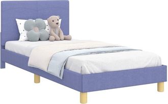 vidaXL Cama Para Ni&ntilde;os Con Cabecero Azul Jeans 90 X 190 Cm Tela Vidaxl