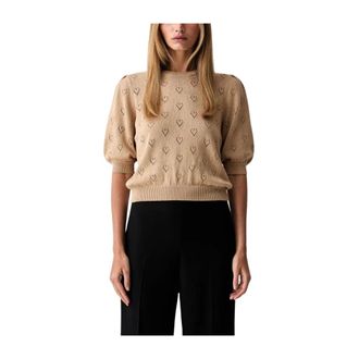 Twinset Dames, Truien, Beige, Maat: S Kasjmier