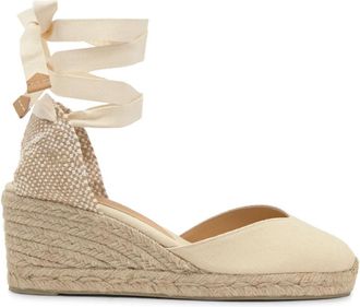 Castaner Chiara Espadrille - Dames - Sleehakken - Beige - 41 EU - Katoen - Schoenen