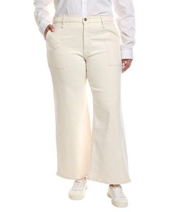 Hudson Jolene Ecru Wide Leg Ankle Jean