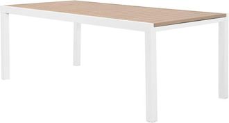 Sweeek Extendable aluminium garden table for 10-12 people, white 200/320x100x75 cm - Elora