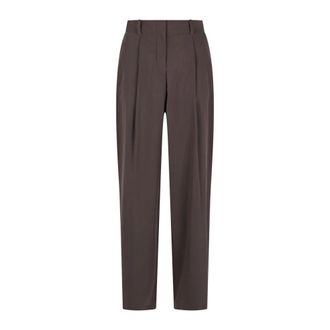 Herno Pantalones Rectos - Trousers - Mujer - Marr&oacute;n - XS