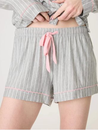 PJ Salvage Lazy Days Stripe Sleep Short In Grey