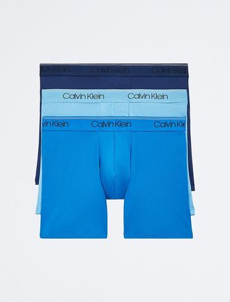 Calvin Klein Mens Micro Stretch 3-Pack Boxer Brief - Multi - XL
