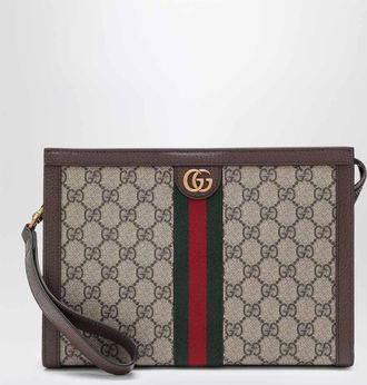 Gucci GG supreme fabric Ophidia medium pouch