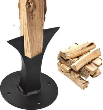 OEM Divisor De Le&ntilde;a, Cu&ntilde;a Divisora De Le&ntilde;a, Cuchilla De Acero Resistente, Divisor De Le&ntilde;a Con Cubierta De Silicona Para Estufa De Le&ntilde;a, Hogar, Chimenea, E