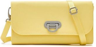Baggallini Coastal Flip Lock Rfid Phone Wallet Crossbody Cross Body Womens Handbags Butter Yellow, Nylon