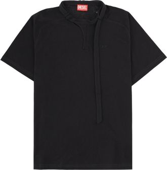 Diesel Black Solid Crew Neck T-Shirt