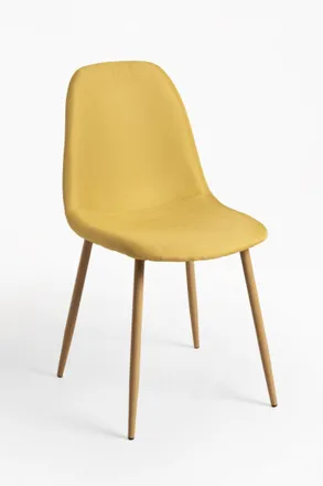 Regalos Miguel Packs Sillas Comedor - Pack 4 Sillas Teok Tela - Amarillo