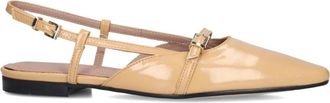 Lina Locchi Schoenen, Dames, Beige, 39 EU, Leer, Elegante beige slingbacks voor de zomer