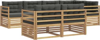 vidaXL Conjunto De Sof&aacute;s De Exterior 7 Uds. Blanco Y Antracita Vidaxl