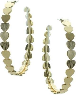 Olivia Welles Cammie Heart Hoop Earrings in Gold at Nordstrom Rack