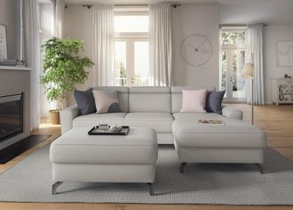 Sit&more Ecksofa »Scarlett L-Form« inklusive Kopfteilverstellung, wahlweise mit Bettfunktion, Bettkasten