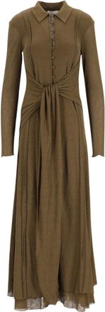 Ganni Mujer, Vestidos, Verde, Talla: 2XS