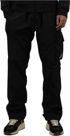 C.P. Company Straight Trousers, male, Black, Size: XS Straight Trousers