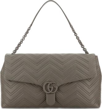 Gucci GG Marmont grote schoudertas met patroon - Grijs