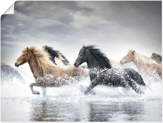Artland Wandbild »Pferderennen V« Pferdebilder 1 Stk. tlg. als Leinwandbild, Poster in verschied. Grössen