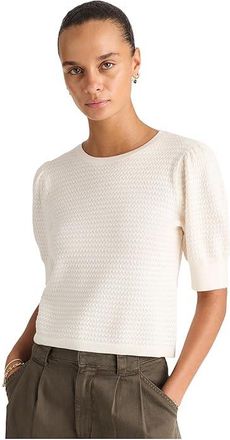 Madewell Merino Silk Diana Fem T-Shirts Womens Sweater Ivory : LG (Womens 10-12), Silk/Wool