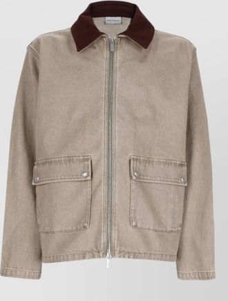 Dr&ocirc;le de Monsieur denim single breasted coat