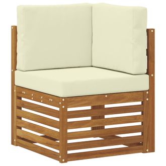 vidaXL Sof&aacute; De Esquina Para Exteriores Madera De Acacia S&oacute;lida Natural Vidaxl