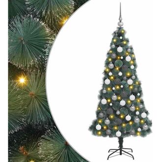 vidaXL &Aacute;rbol De Navidad Artificial Preiluminado Con Juego De Bolas Vidaxl
