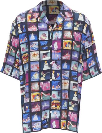 Versace DISNEY Limited Edition Cinderella print short bowling shirt EU42 XL